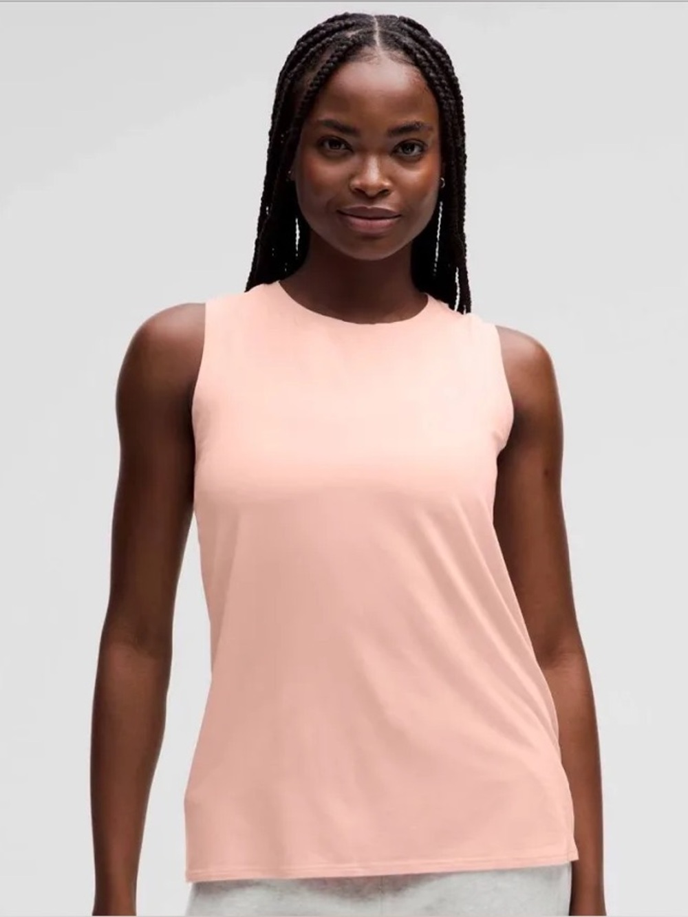 Lululemon Graphic Silk-Blend Relaxed-Fit Tank Top Flush Pink Love - Size 6